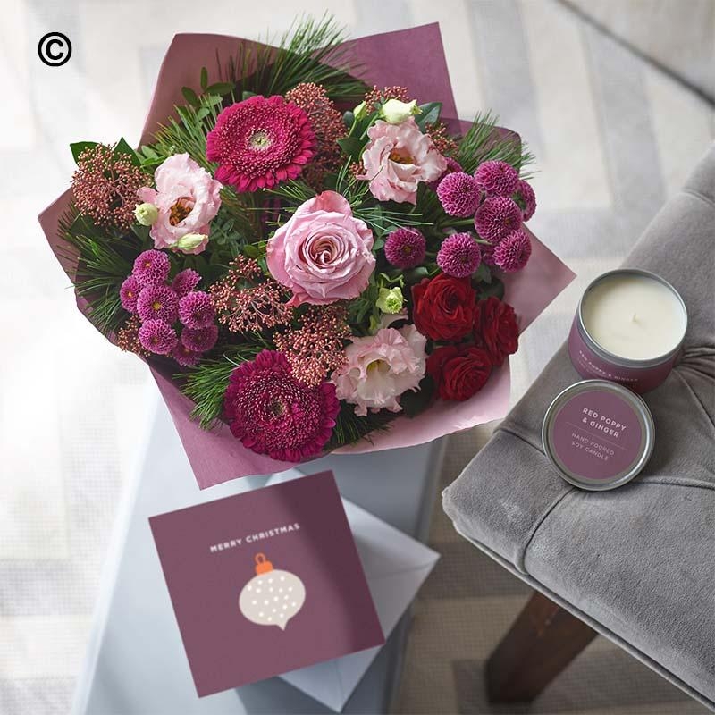 Classic Christmas Gift Box, Candle and Card