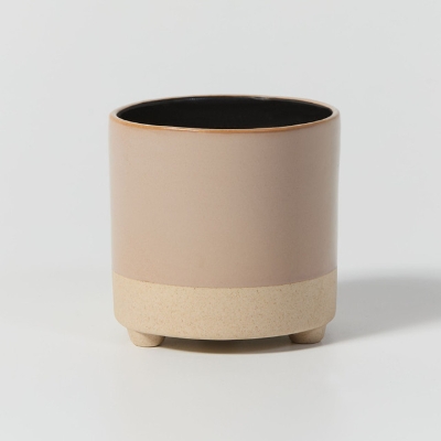 Two Tone Cream and Natural Ceramic with Legs