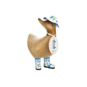 Flower Hat and Boot Ducky   Forget Me Not
